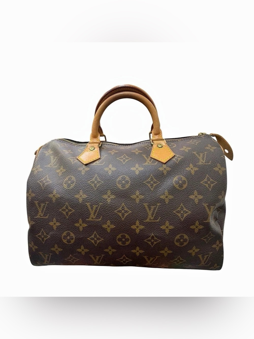 Authentic Louis Vuitton Speedy 25 Monogram Satchel Brown & Tan